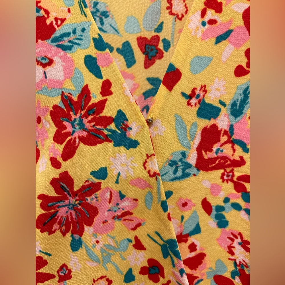 J. Crew EUC yellow floral dress 6 - Picture 3 of 6